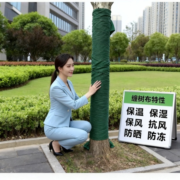 河北张家口树木防寒缠树布 防虫防害保湿保暖 园林养护必备