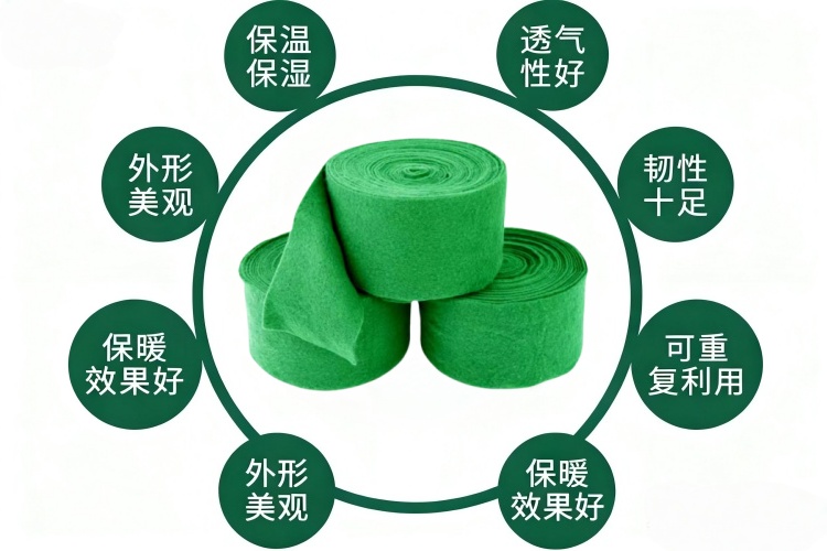 唐山缠树布厂家直供 加厚加膜12cm×16m 三层防护防寒